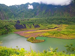 Mt galunggung volcanic crater